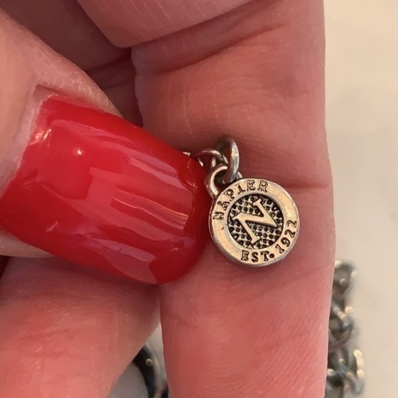 Napier silver you drop black enamel statement - Picture 3 of 7